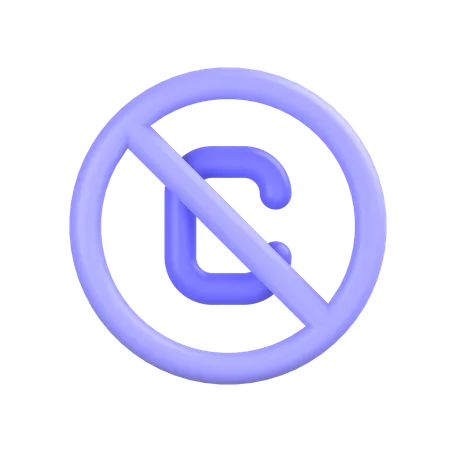 No Copyright  3D Icon