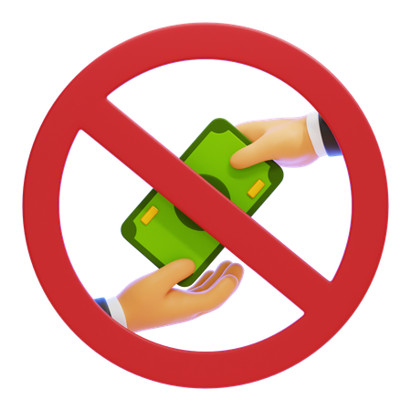 NO CORRUPTION  3D Icon