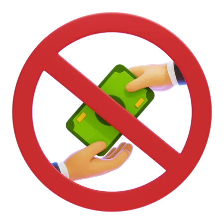 NO CORRUPTION  3D Icon