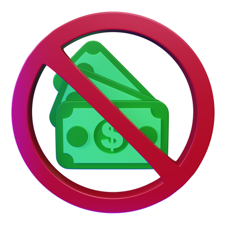 No Corruption Money  3D Icon
