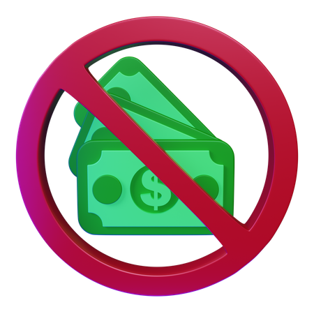 No Corruption Money  3D Icon