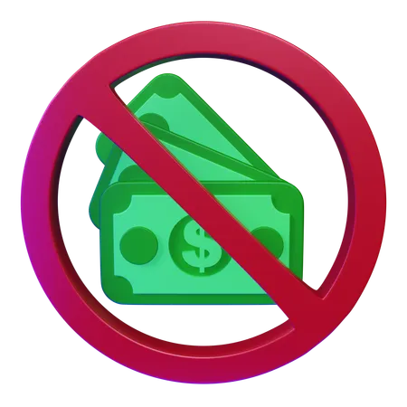 No Corruption Money  3D Icon