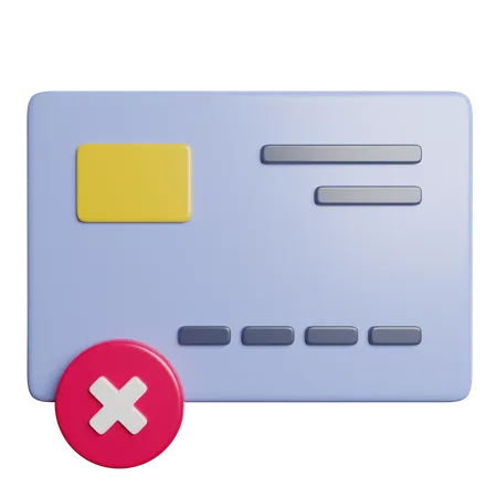 No Credit Card Payment 3D Icon