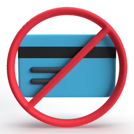 No Credit Card  3D Icon