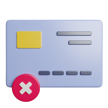 No Credit Card  3D Icon