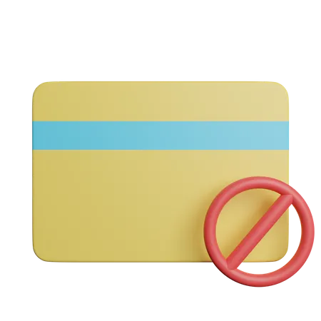 No Credit Card  3D Icon