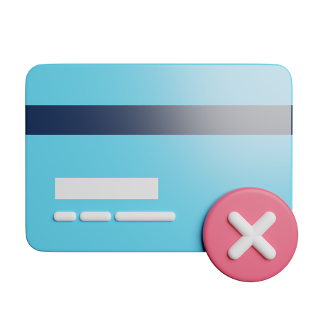 No Credit Card  3D-Symbol