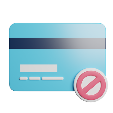 No Credit Card  3D-Symbol