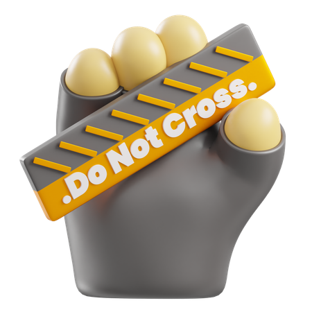 No cruzar 3D Icon