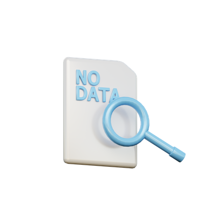 No Data Found  3D Illustration