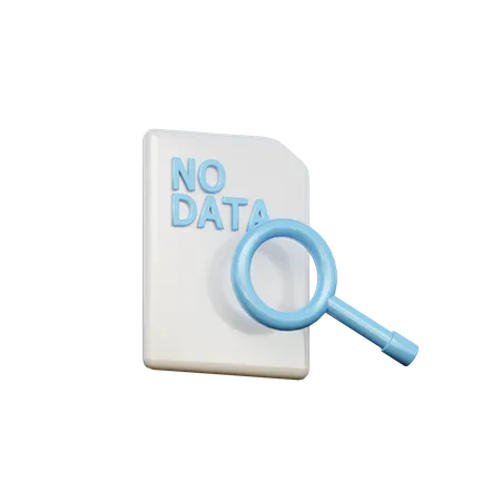 No Data Found  3D Illustration