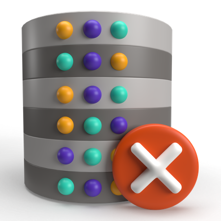 No Database  3D Icon