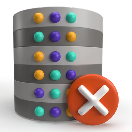 No Database  3D Icon