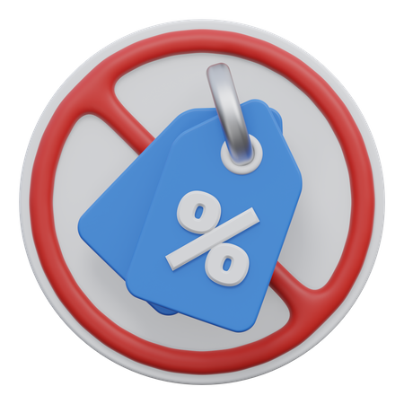 No Discount  3D Icon