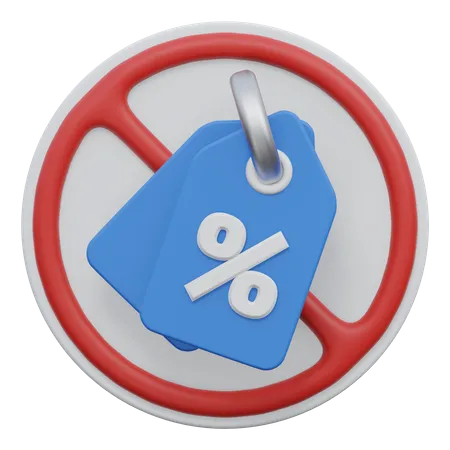 No Discount  3D Icon