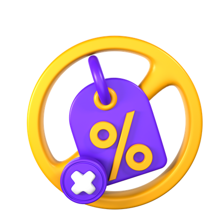 No Discount  3D Icon