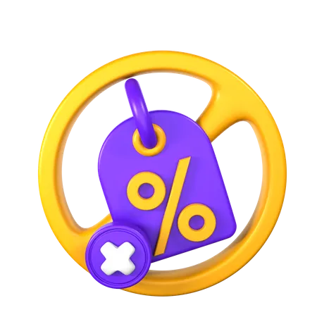 No Discount  3D Icon