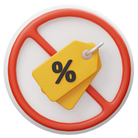 No Discount  3D Icon