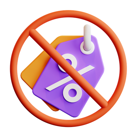 No Discount  3D Icon
