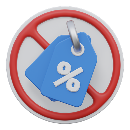 No Discount  3D Icon