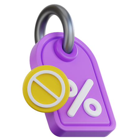 No Discount  3D Icon