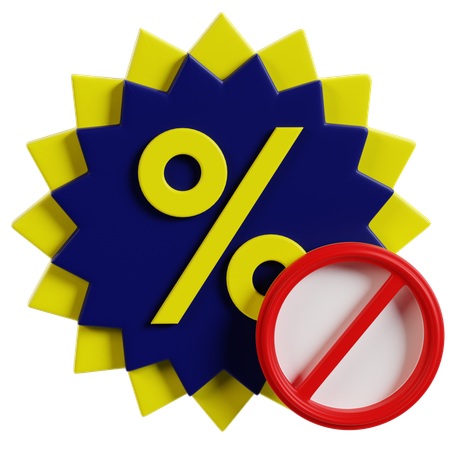 No Discount Available  3D Icon