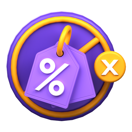 No Discount Offer  3D Icon