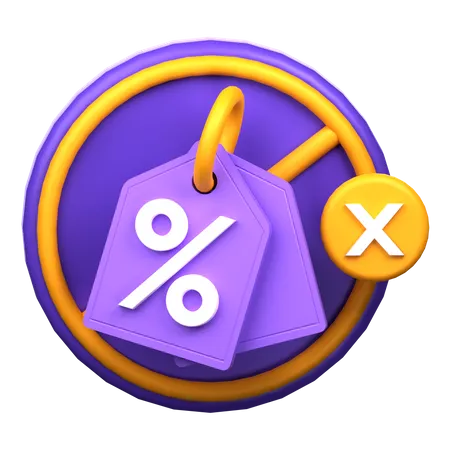 No Discount Offer  3D Icon