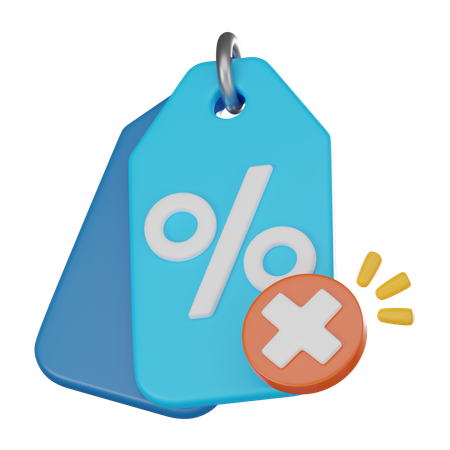 No Discount Policy  3D Icon