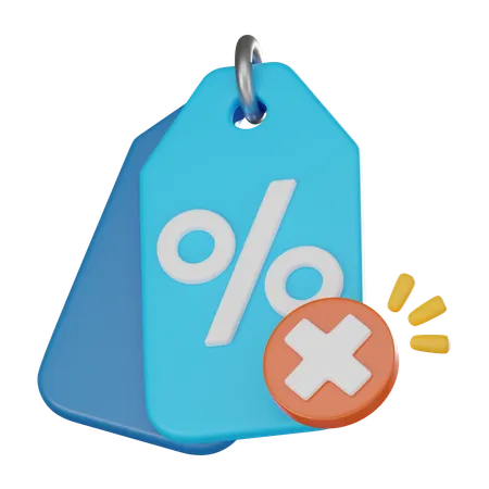 No Discount Policy  3D Icon