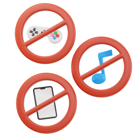 No Distraction  3D Icon