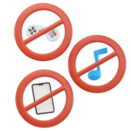 No Distraction  3D Icon