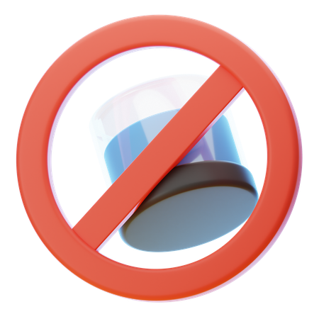 NO DRINK  3D Icon