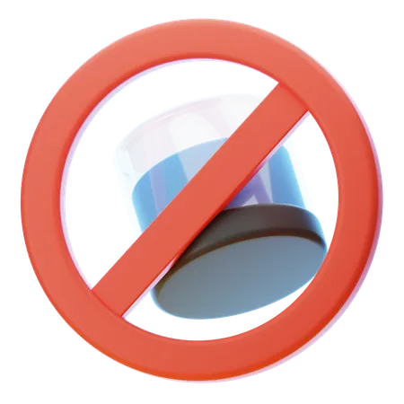 NO DRINK  3D Icon