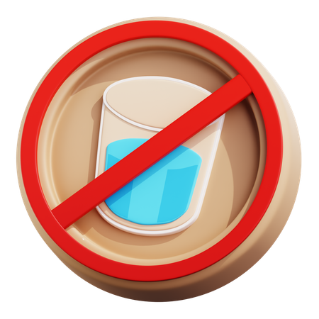 No Drink  3D Icon