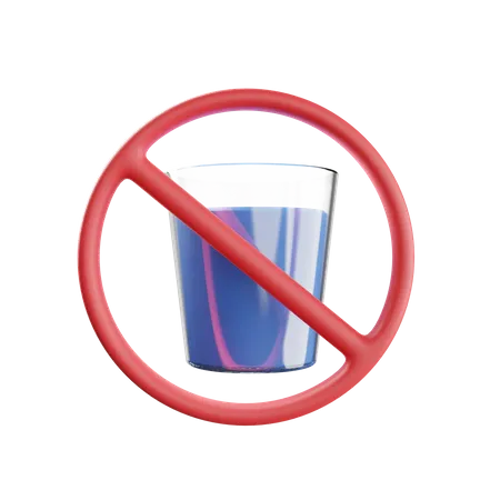 No Drink  3D Illustration