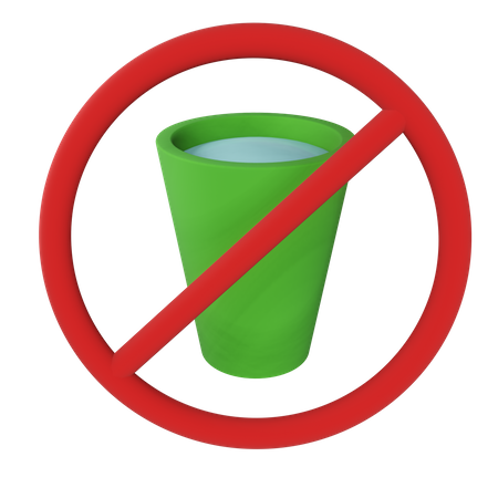 No Drink  3D Illustration