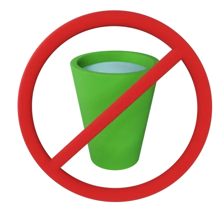 No Drink  3D Illustration