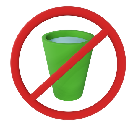 No Drink 3D Illustration