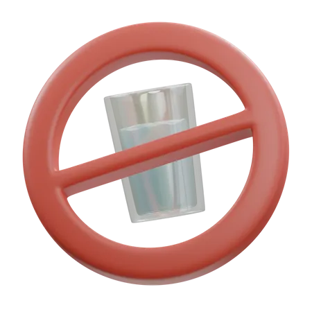 No Drinking  3D Icon