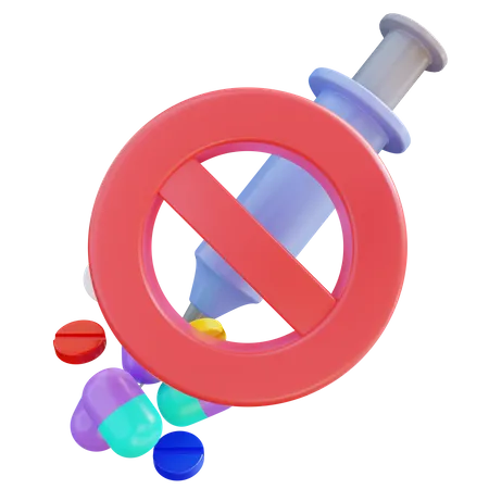 No Drug  3D Icon