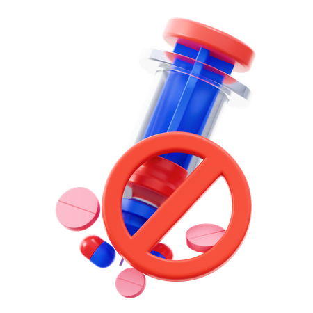 No Drugs  3D Icon