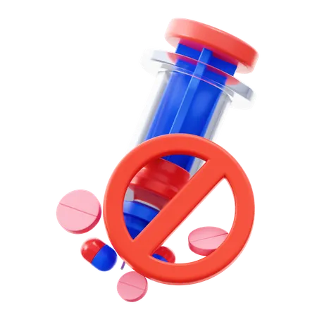 No Drugs  3D Icon