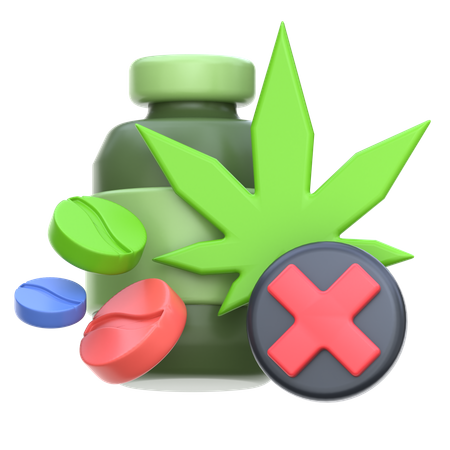 No Drugs  3D Icon