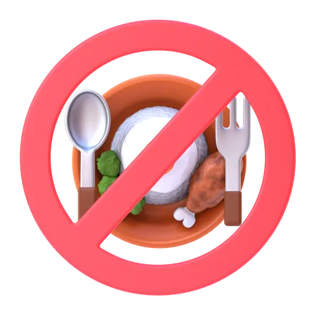 食べない  3D Icon