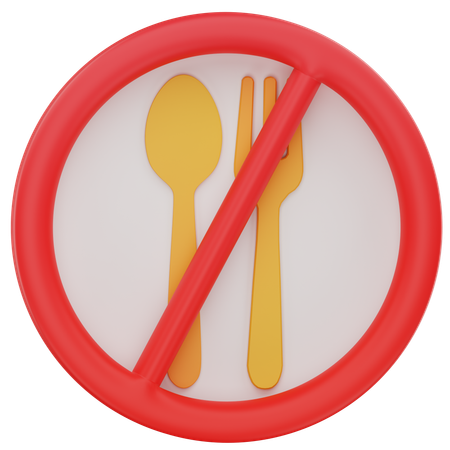 No eat  3D Icon