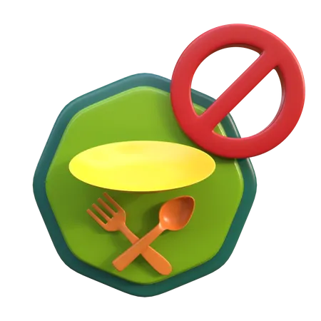 No Eat  3D Icon