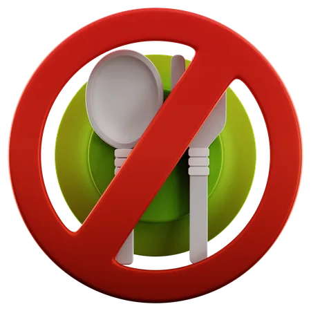 No Eat  3D Icon