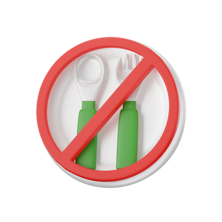 No Eat  3D Icon