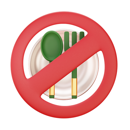 No Eat  3D Icon